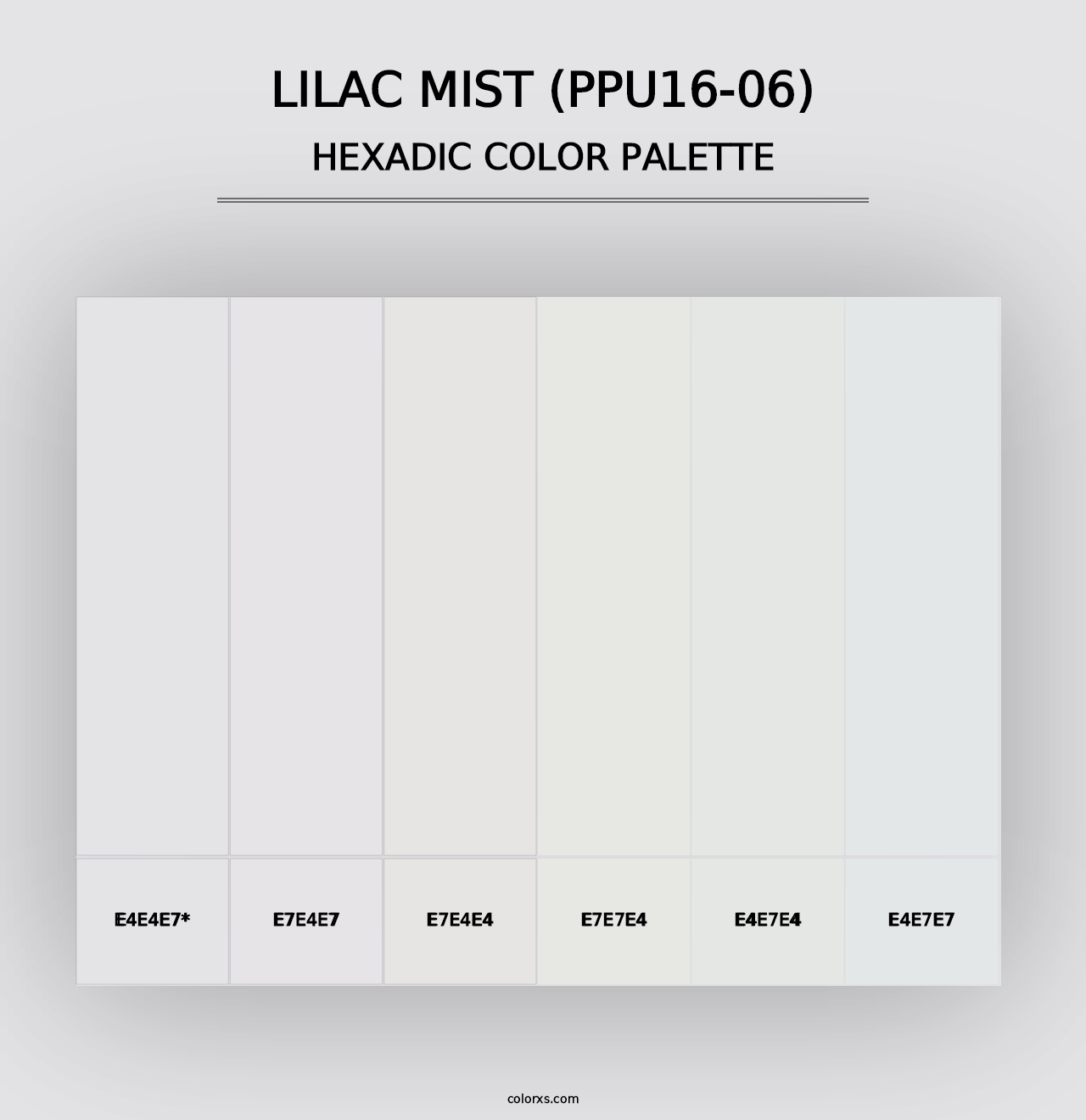 Lilac Mist (PPU16-06) - Hexadic Color Palette