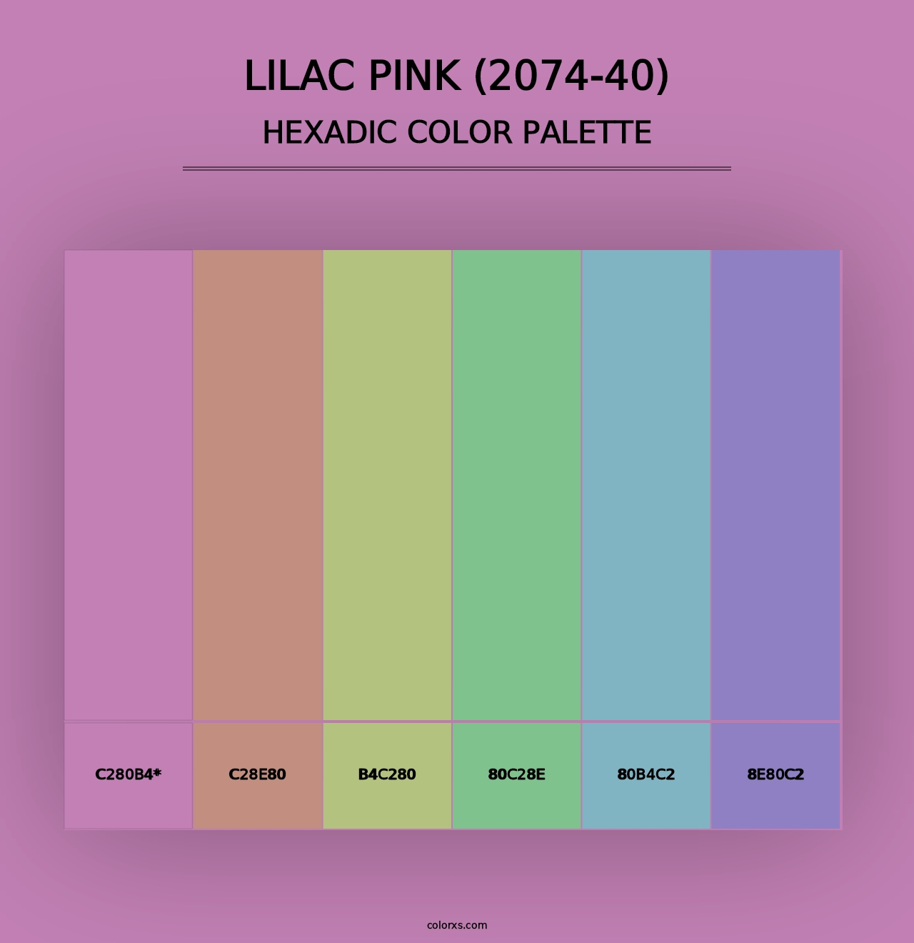 Lilac Pink (2074-40) - Hexadic Color Palette