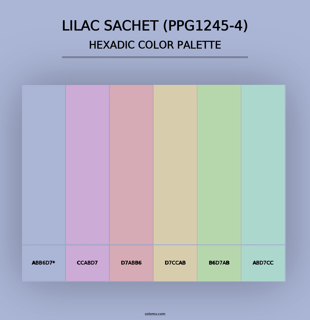 Lilac Sachet (PPG1245-4) - Hexadic Color Palette