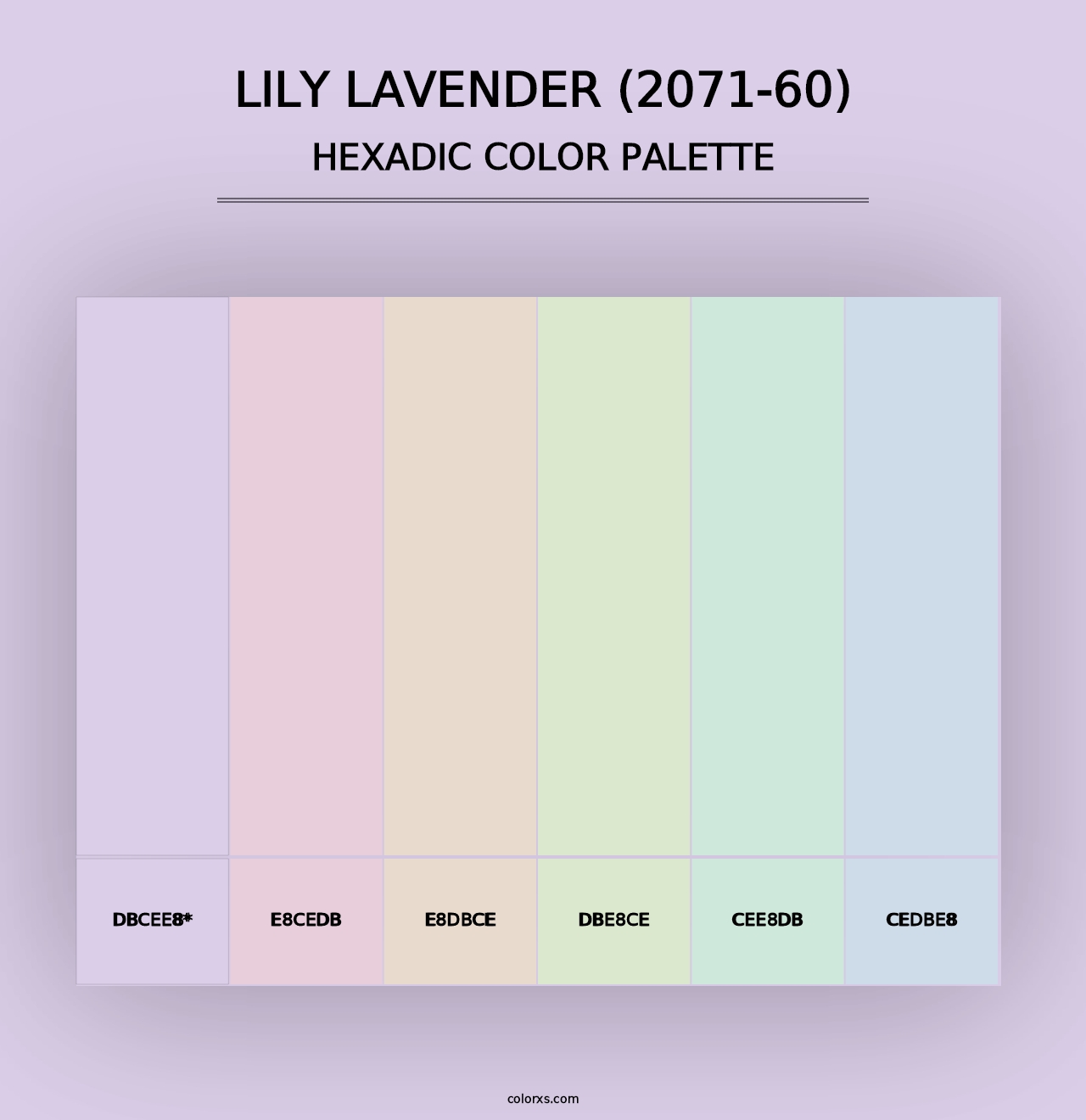 Lily Lavender (2071-60) - Hexadic Color Palette