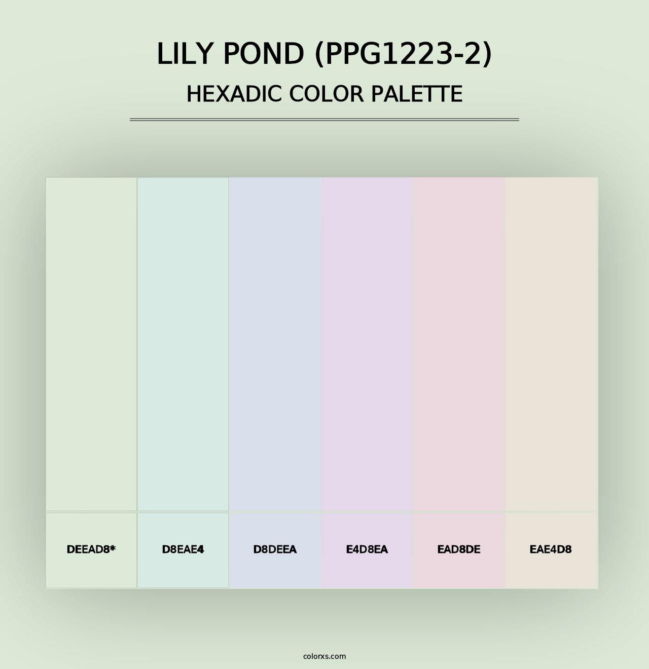 Lily Pond (PPG1223-2) - Hexadic Color Palette