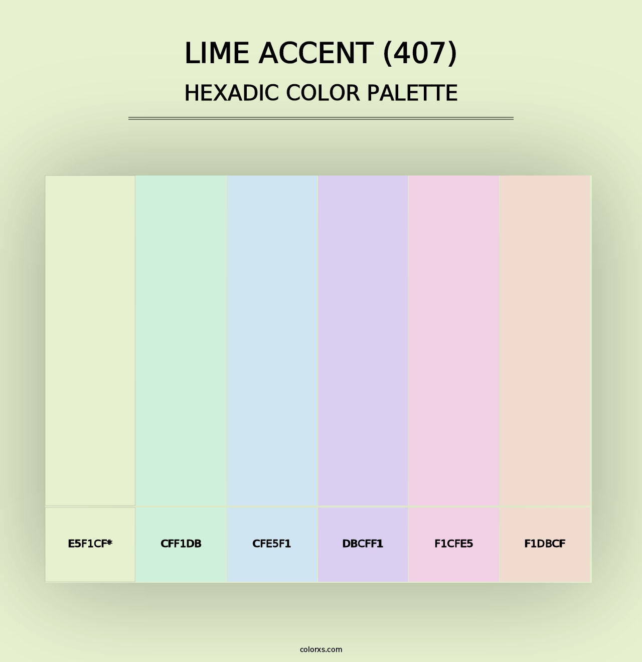 Lime Accent (407) - Hexadic Color Palette