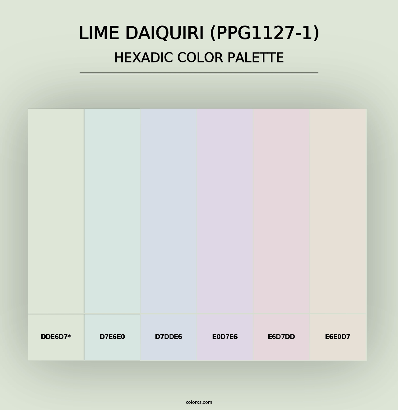 Lime Daiquiri (PPG1127-1) - Hexadic Color Palette