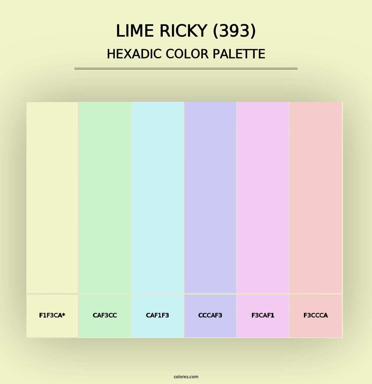 Lime Ricky (393) - Hexadic Color Palette