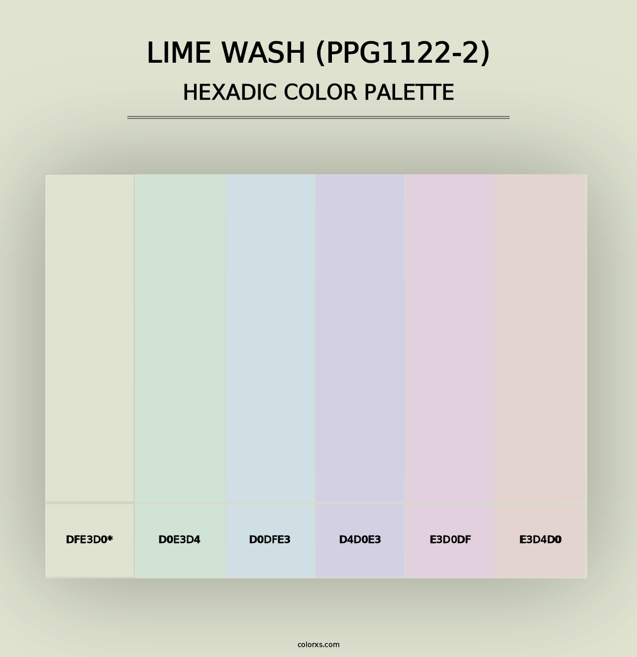 Lime Wash (PPG1122-2) - Hexadic Color Palette