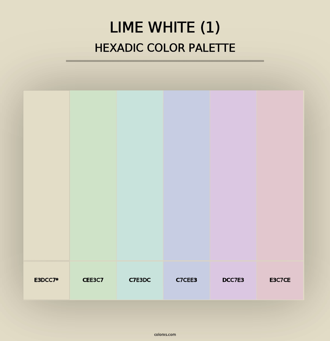 Lime White (1) - Hexadic Color Palette