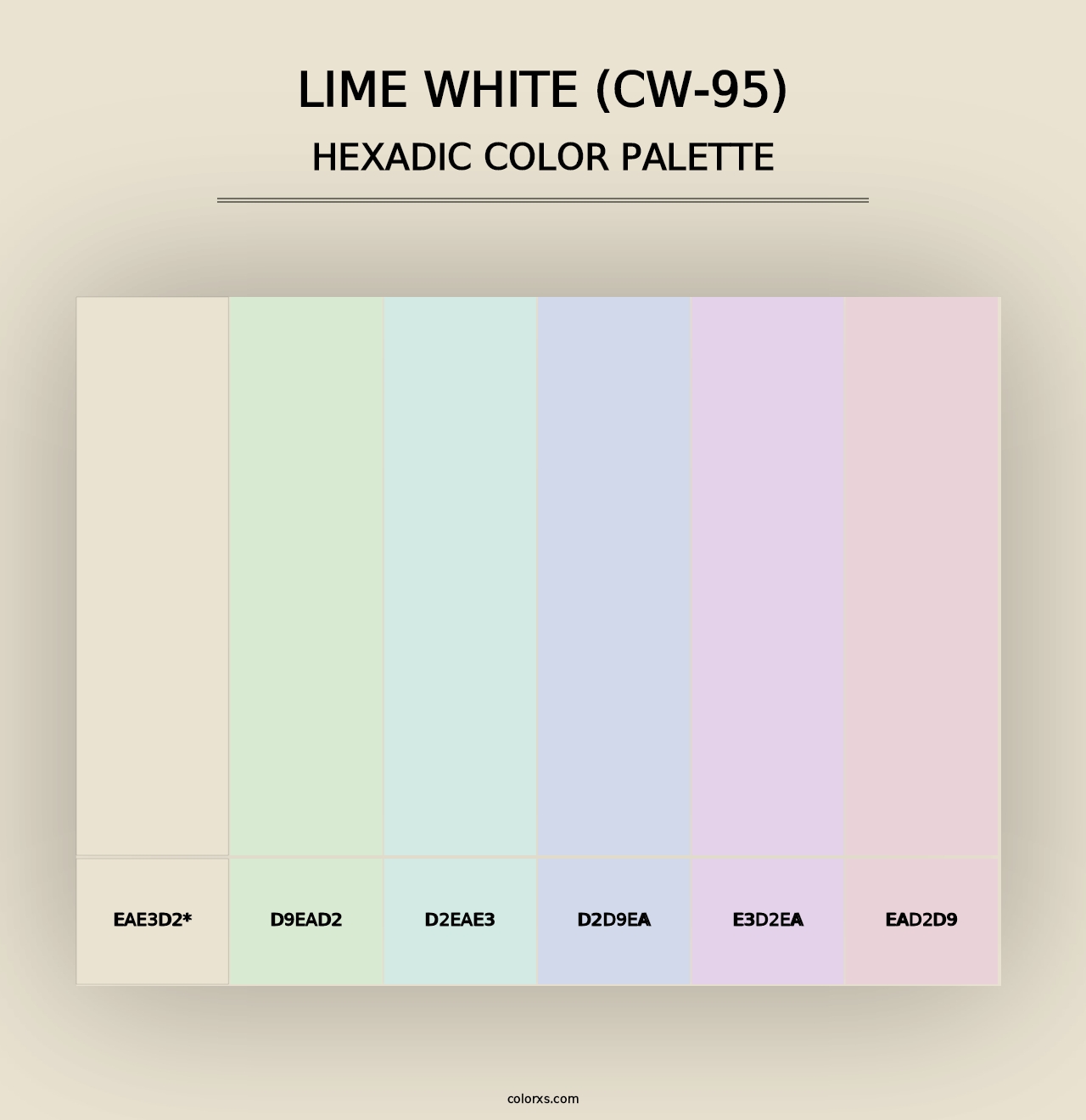 Lime White (CW-95) - Hexadic Color Palette