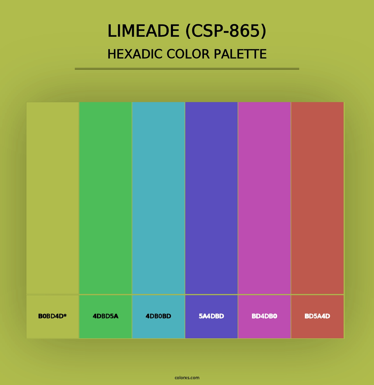 Limeade (CSP-865) - Hexadic Color Palette