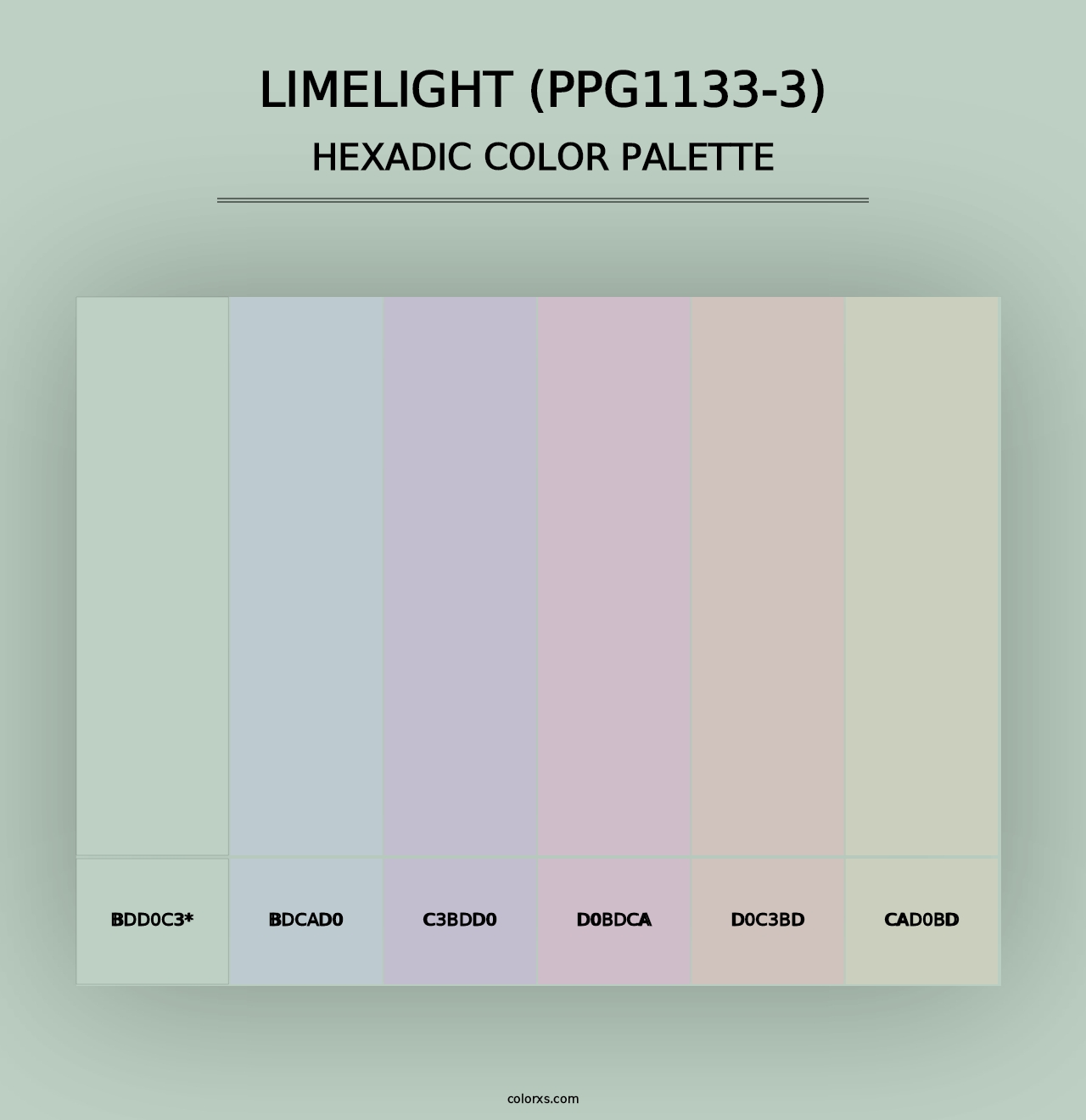 Limelight (PPG1133-3) - Hexadic Color Palette