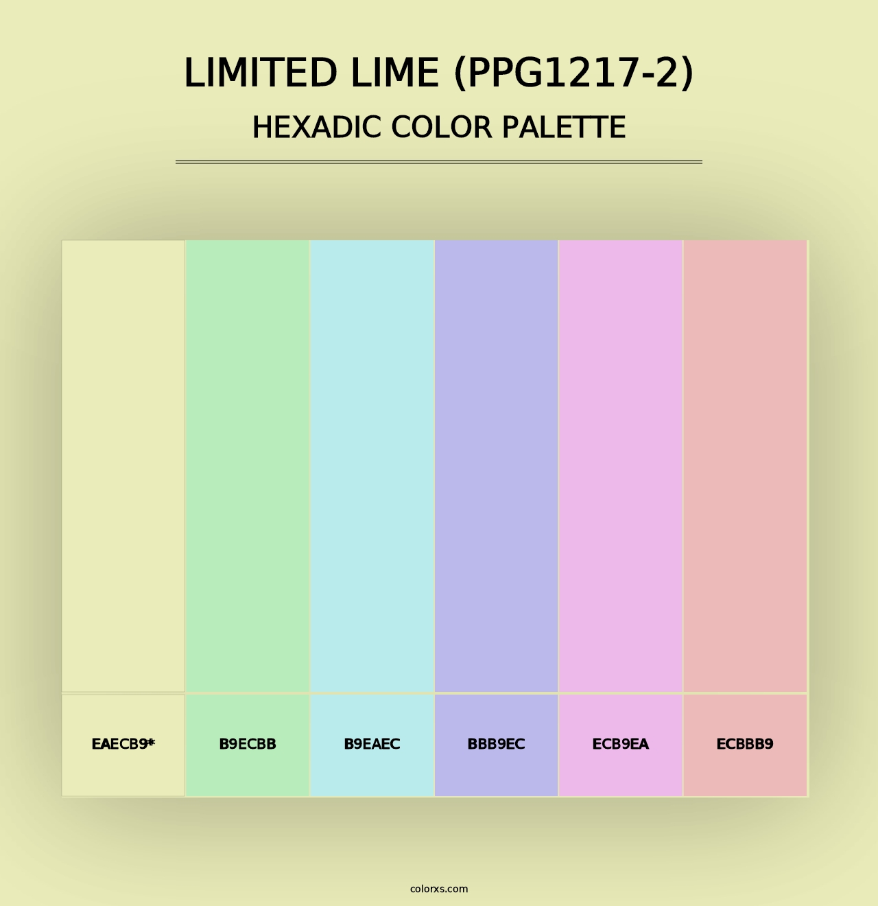 Limited Lime (PPG1217-2) - Hexadic Color Palette