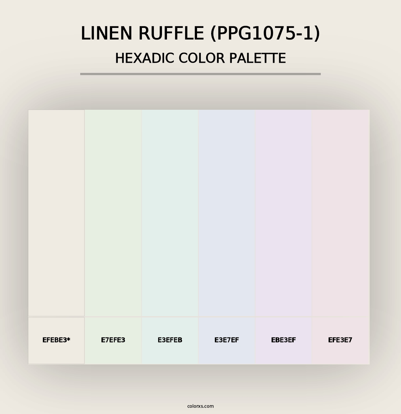 Linen Ruffle (PPG1075-1) - Hexadic Color Palette