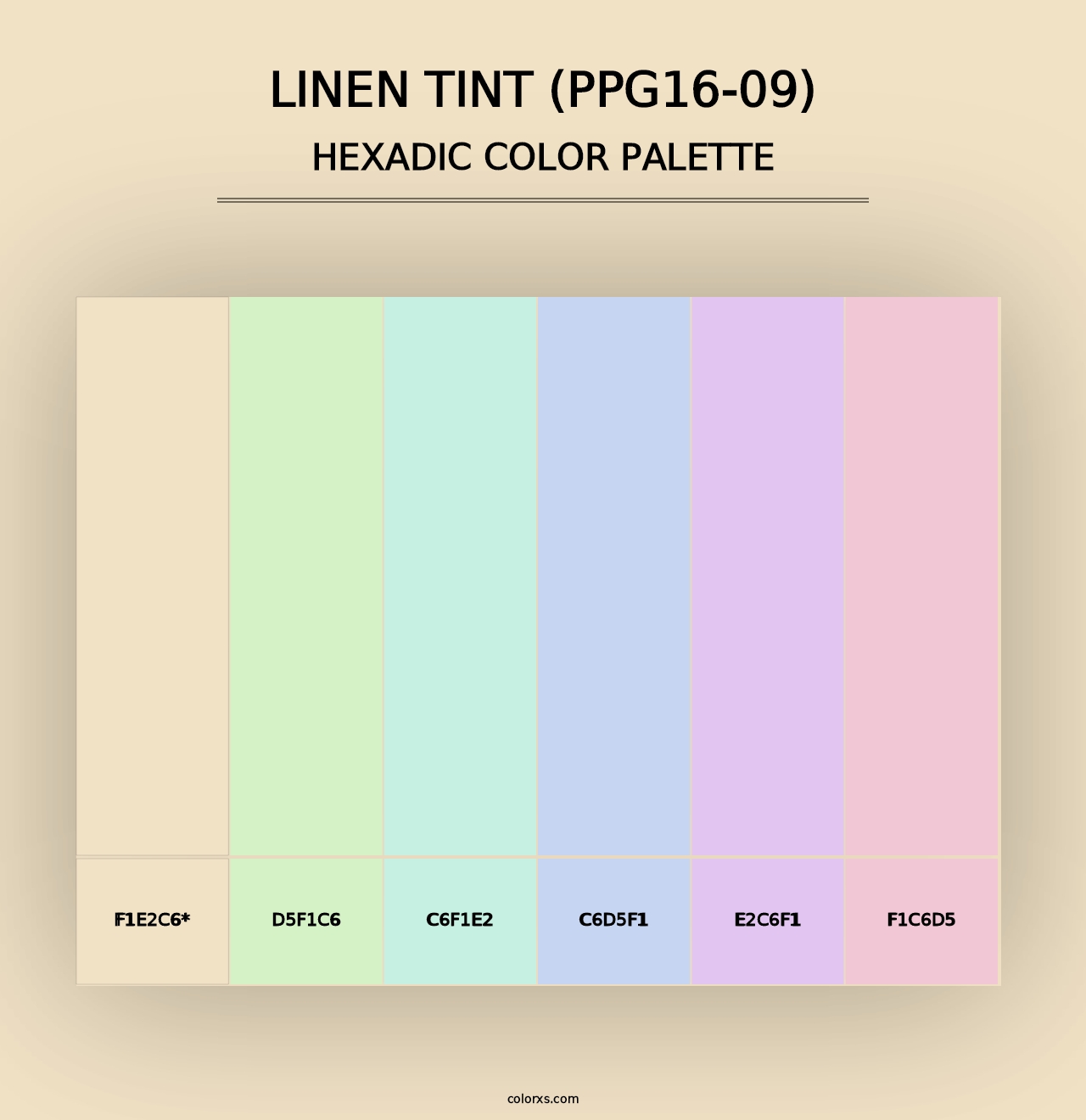 Linen Tint (PPG16-09) - Hexadic Color Palette