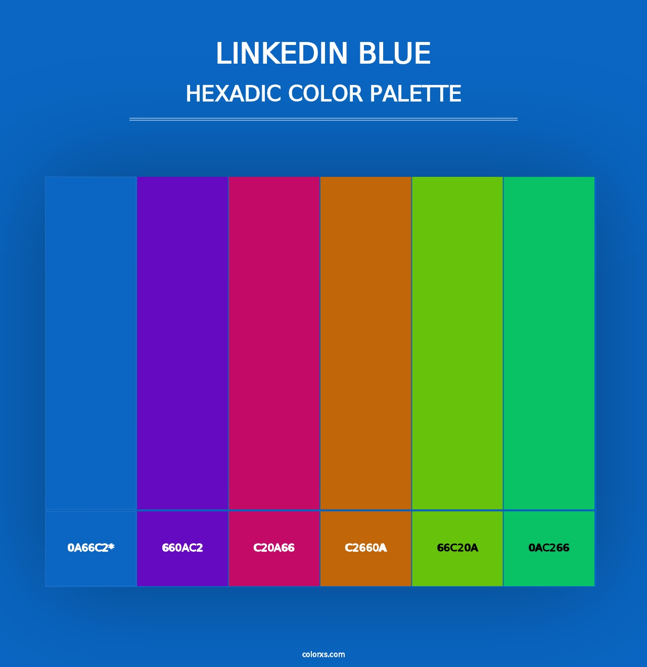 Linkedin Blue - Hexadic Color Palette