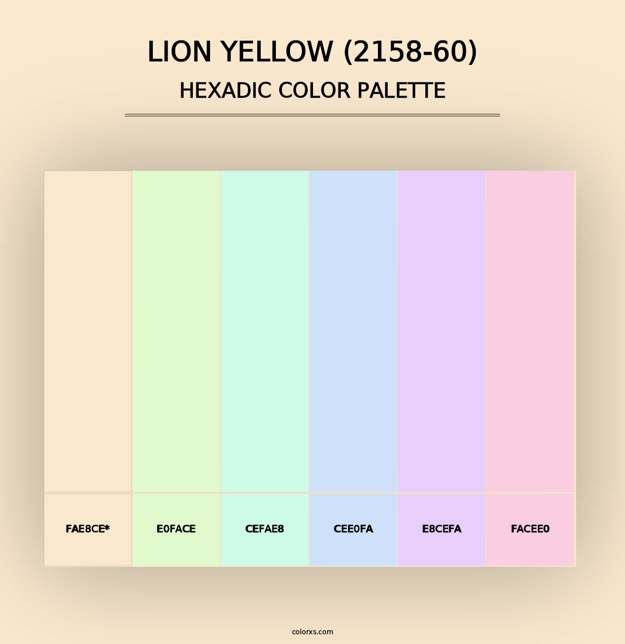 Lion Yellow (2158-60) - Hexadic Color Palette