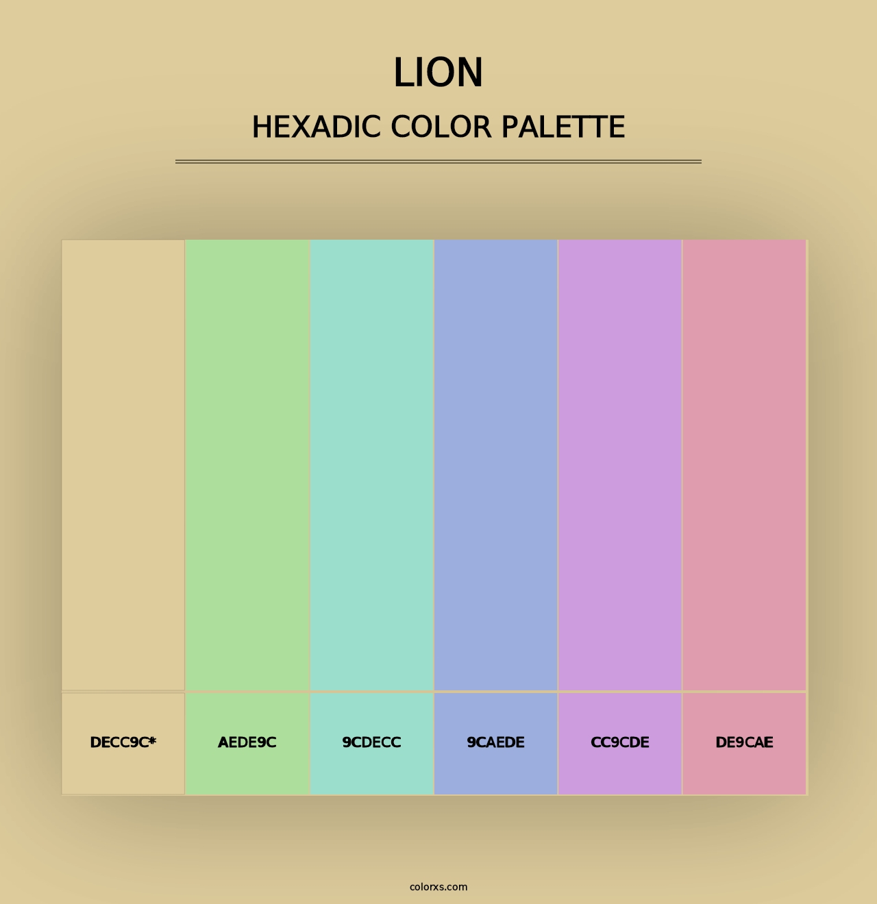 Lion - Hexadic Color Palette