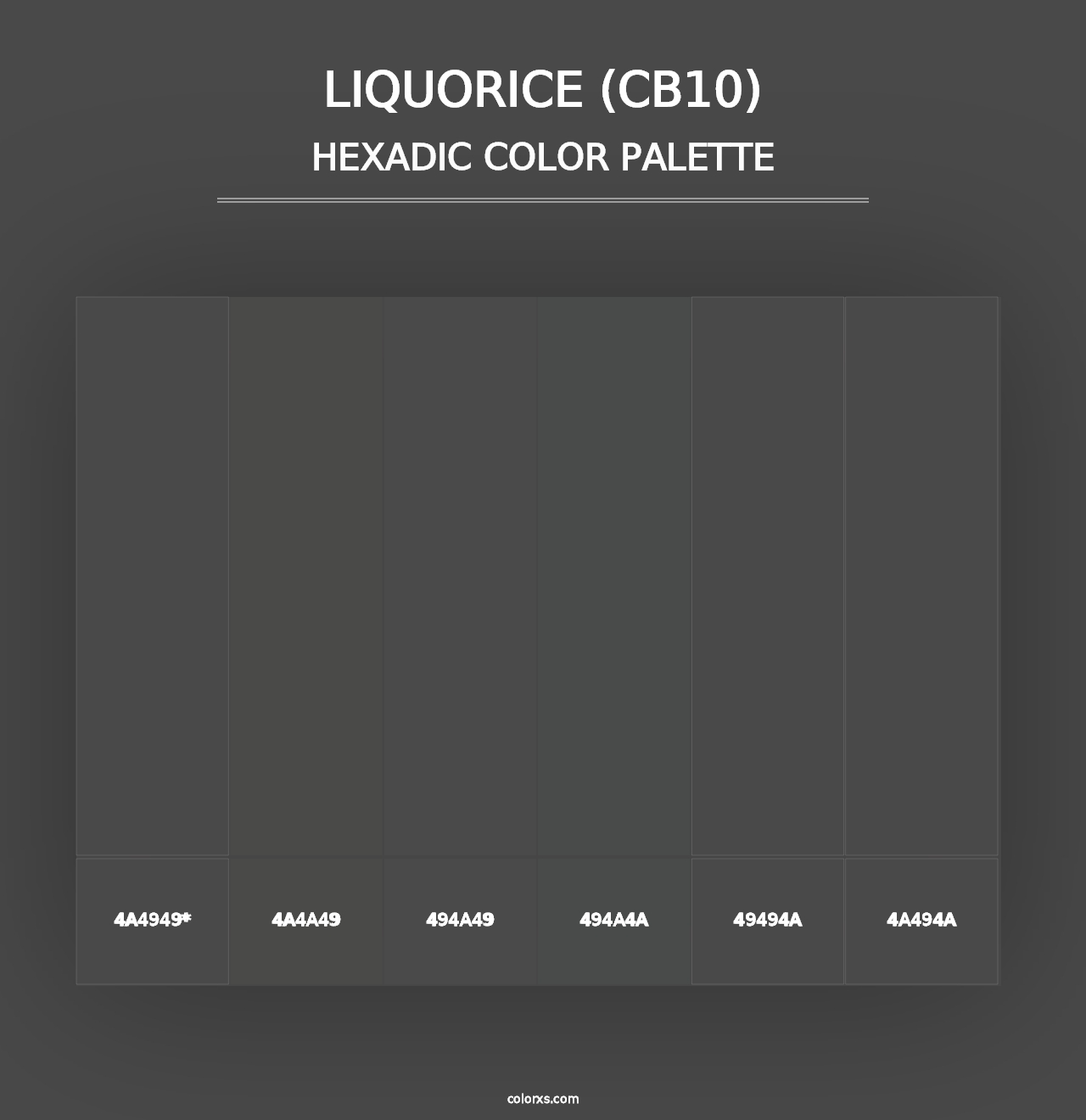 Liquorice (CB10) - Hexadic Color Palette