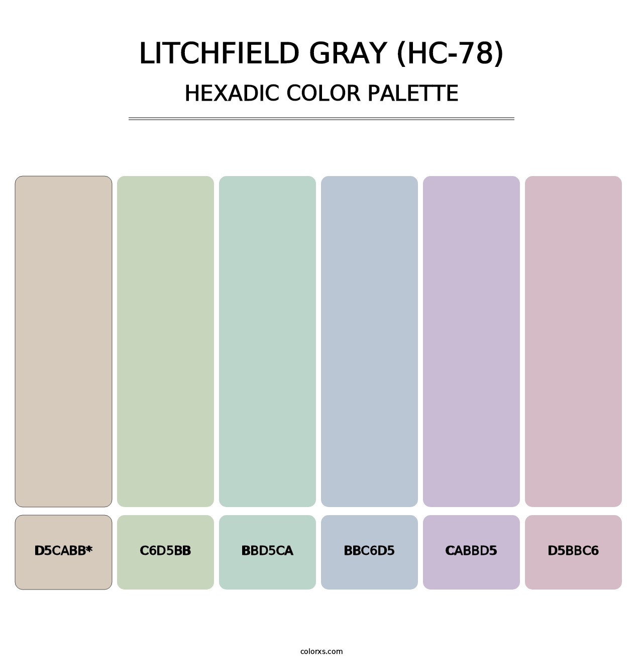 Litchfield Gray (HC-78) - Hexadic Color Palette