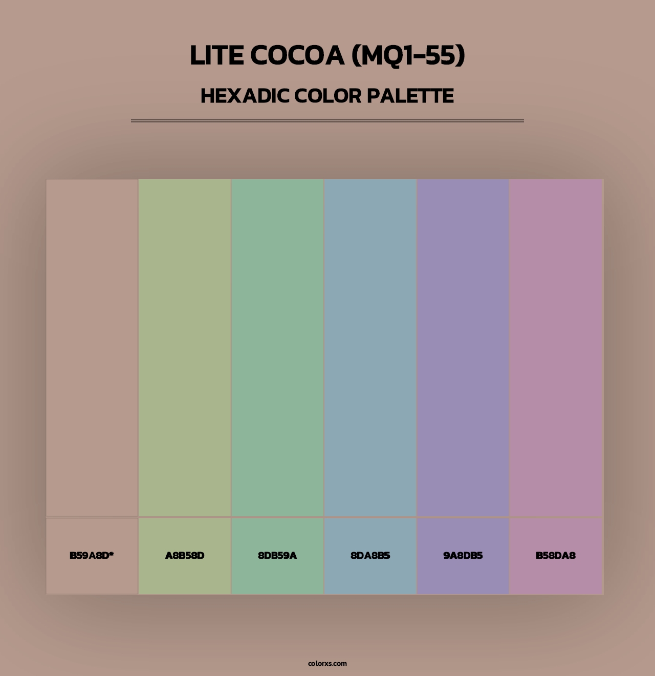 Lite Cocoa (MQ1-55) - Hexadic Color Palette