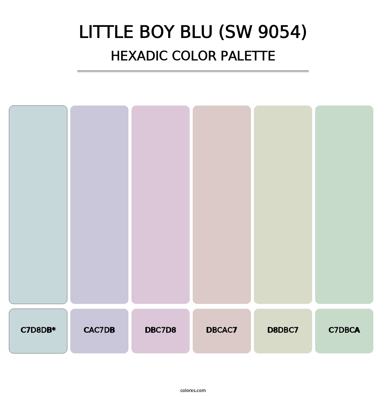 Little Boy Blu (SW 9054) - Hexadic Color Palette