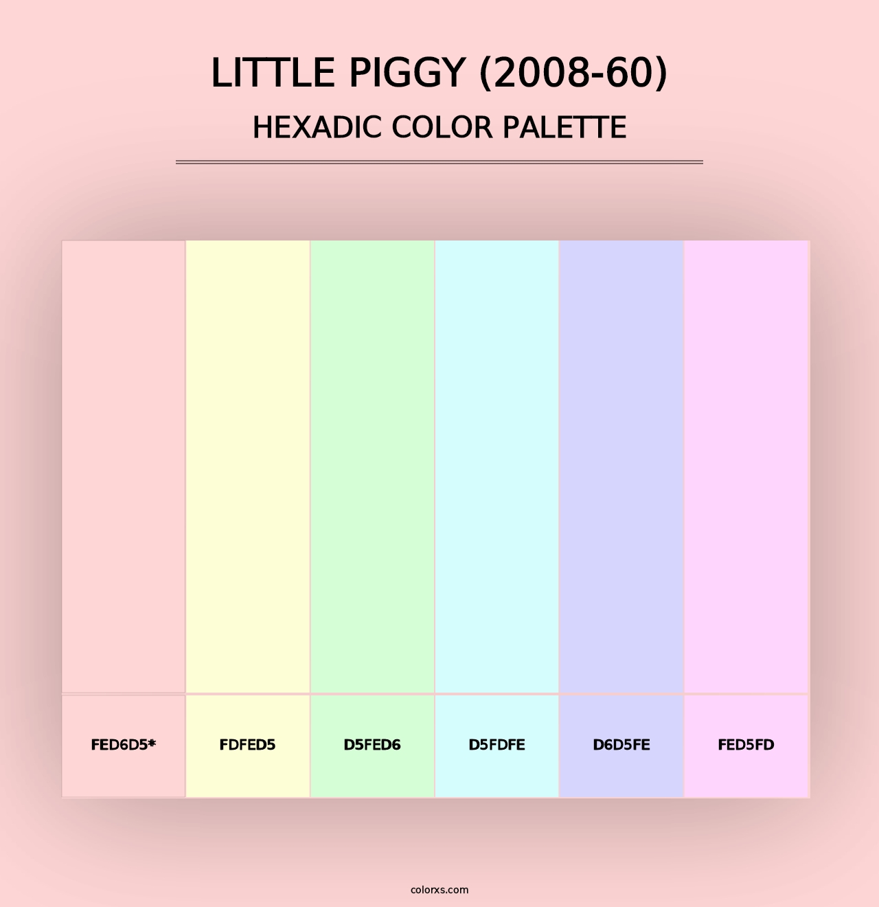 Little Piggy (2008-60) - Hexadic Color Palette