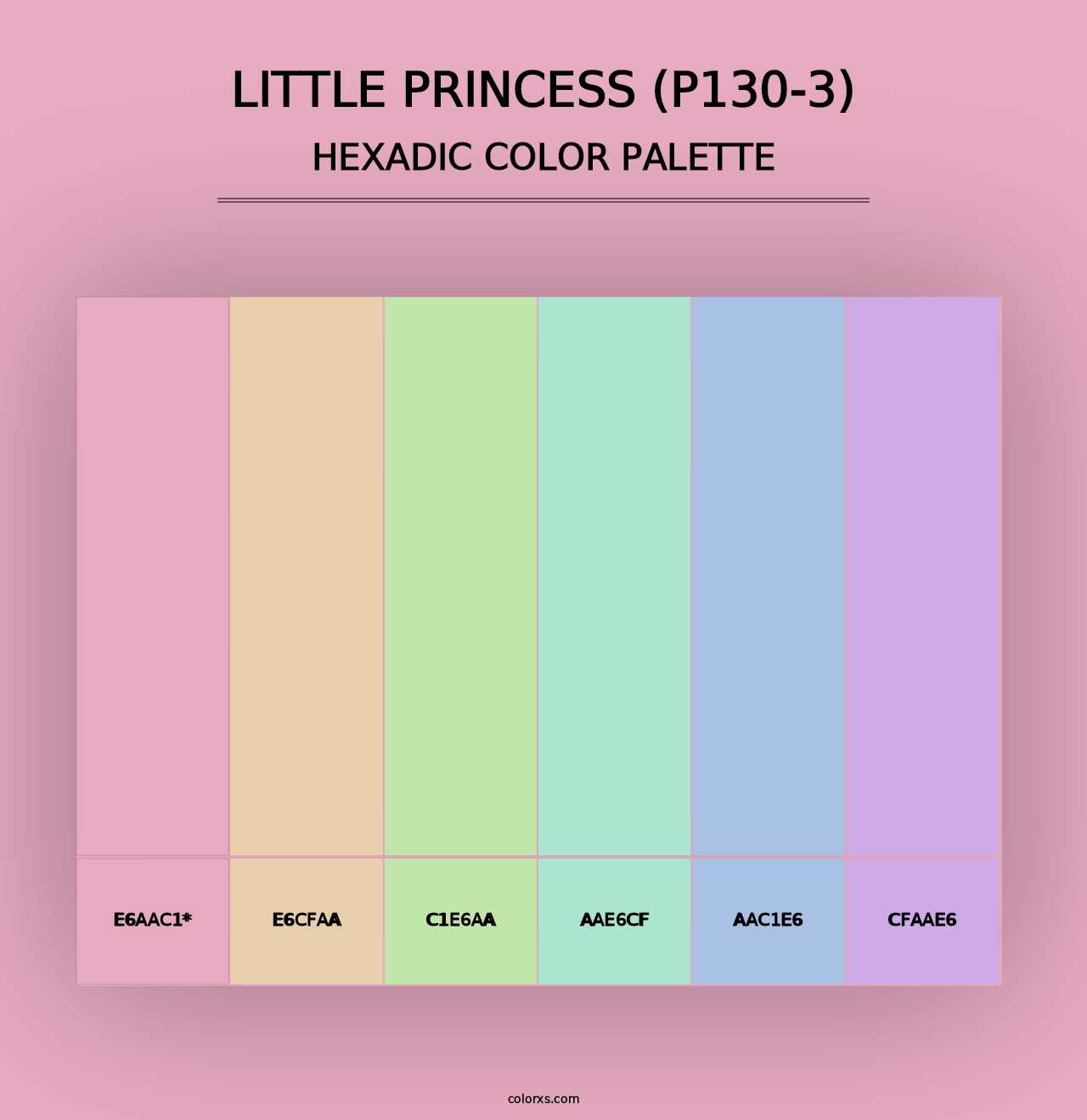 Little Princess (P130-3) - Hexadic Color Palette