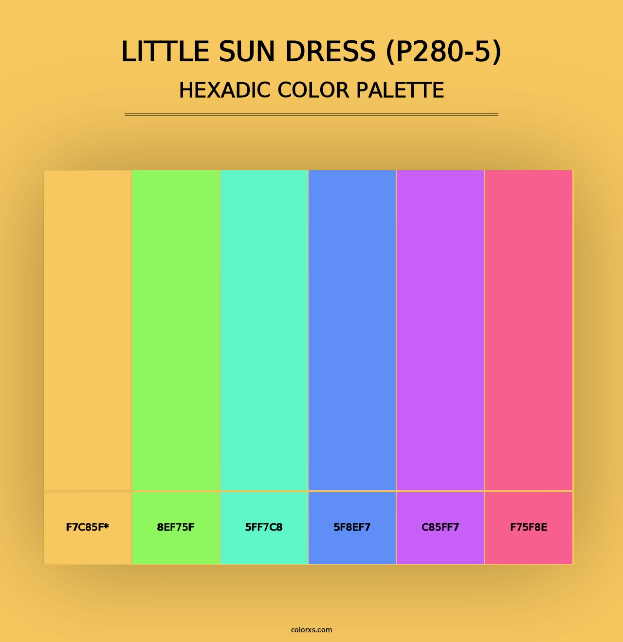 Little Sun Dress (P280-5) - Hexadic Color Palette