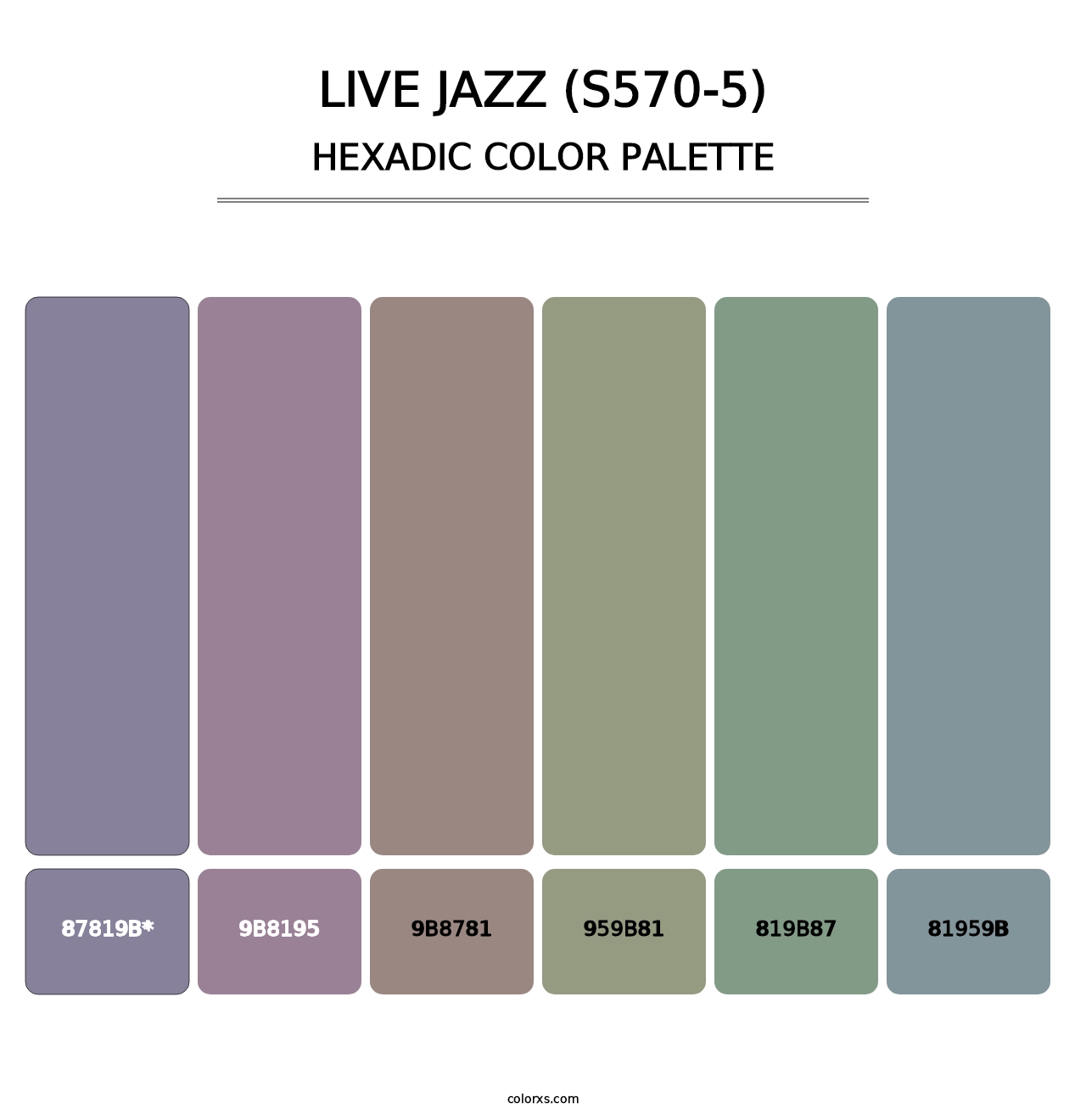 Live Jazz (S570-5) - Hexadic Color Palette