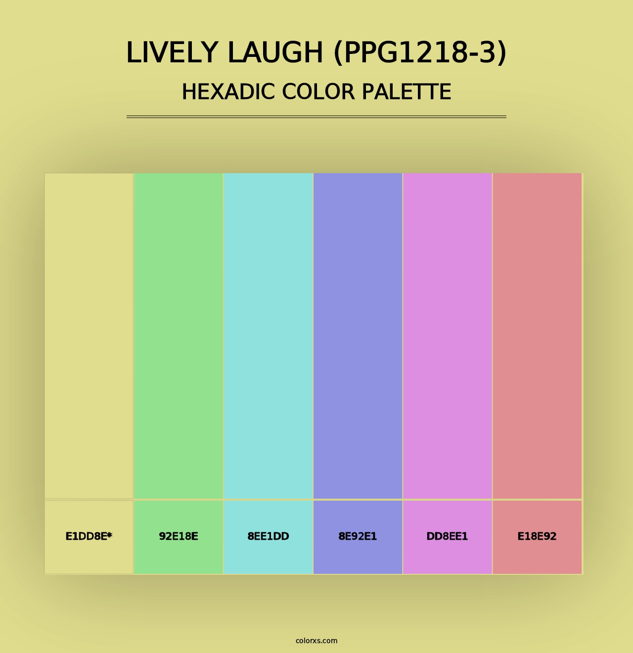 Lively Laugh (PPG1218-3) - Hexadic Color Palette