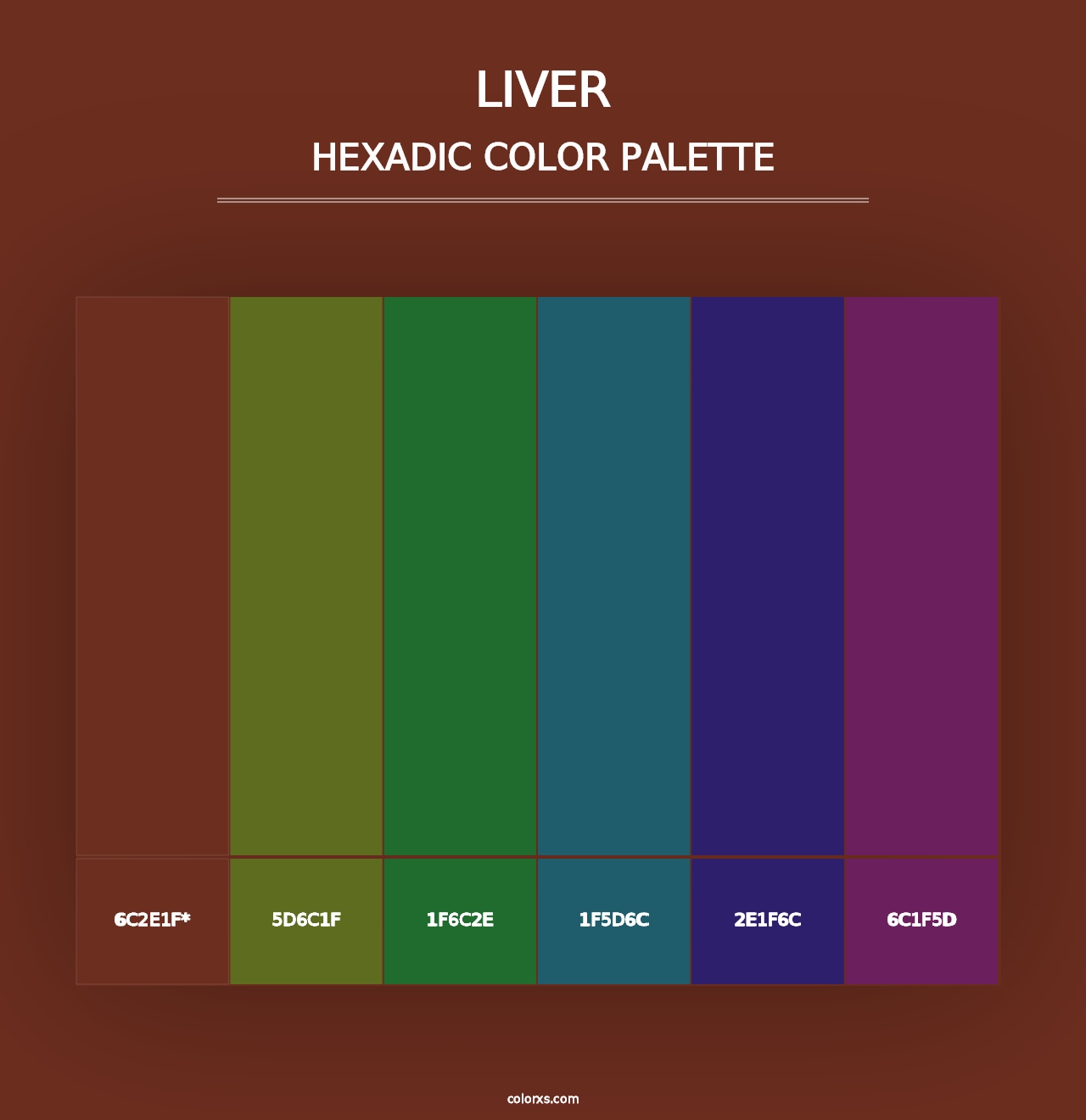 Liver - Hexadic Color Palette