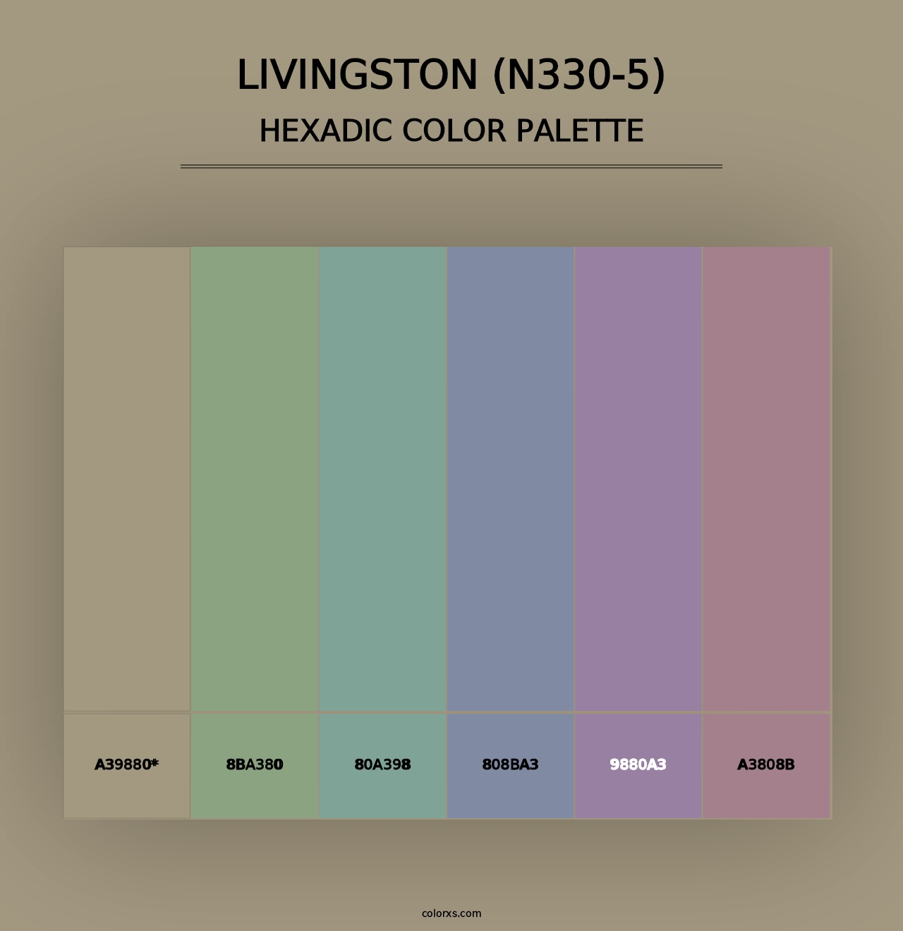 Livingston (N330-5) - Hexadic Color Palette