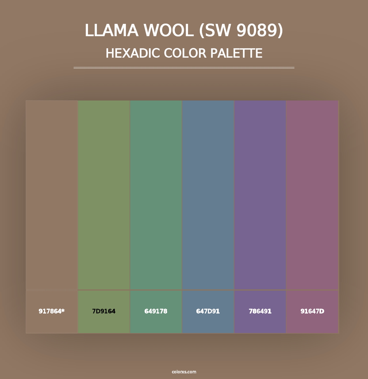 Llama Wool (SW 9089) - Hexadic Color Palette