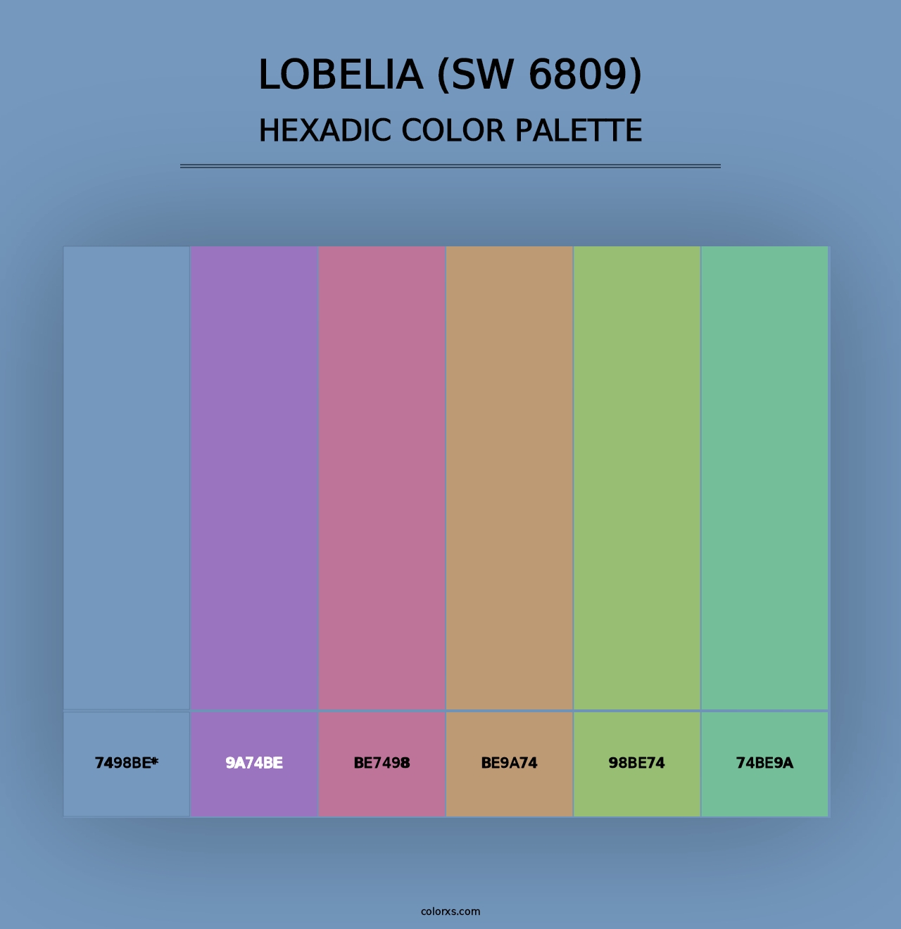 Lobelia (SW 6809) - Hexadic Color Palette