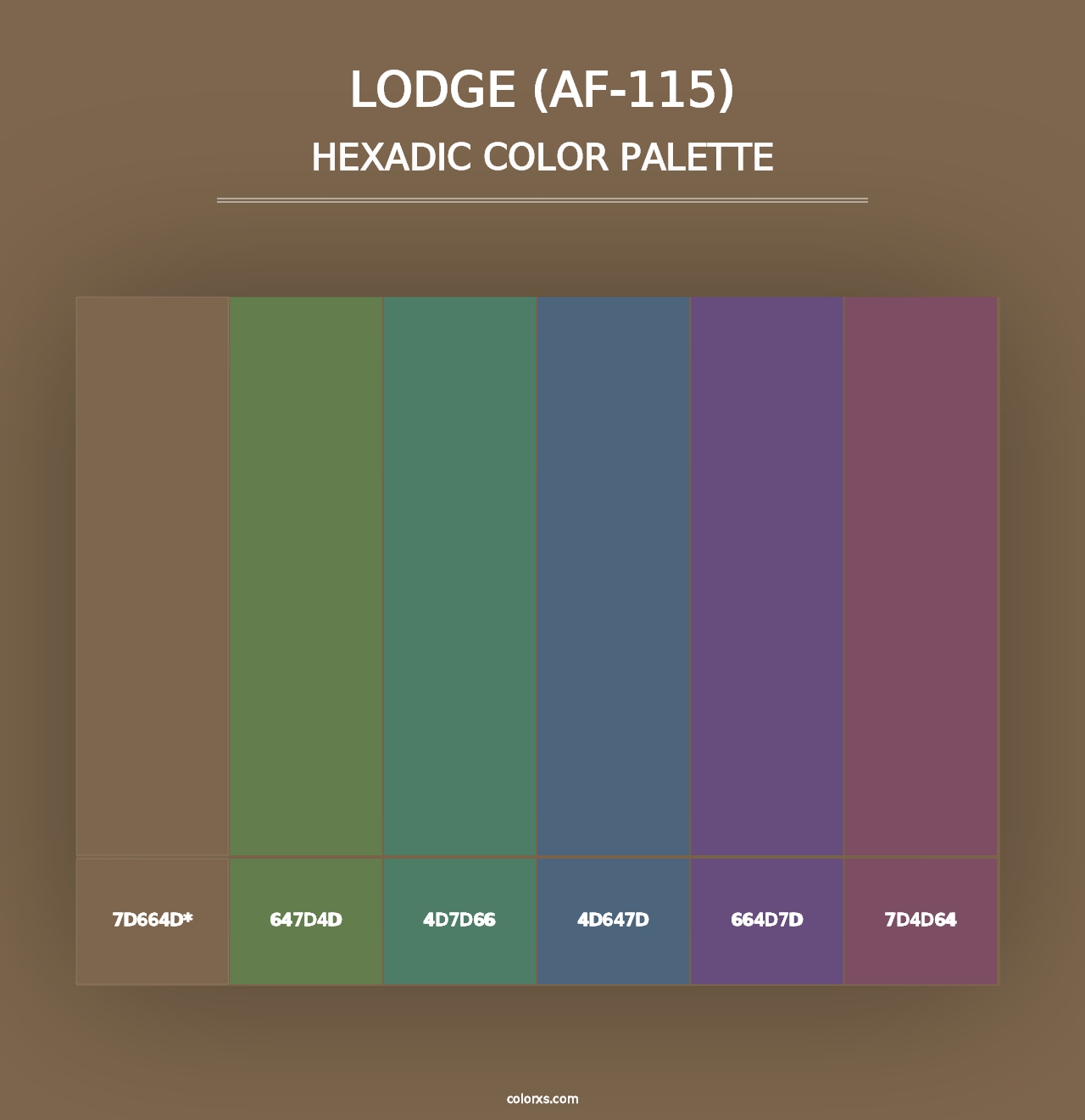 Lodge (AF-115) - Hexadic Color Palette