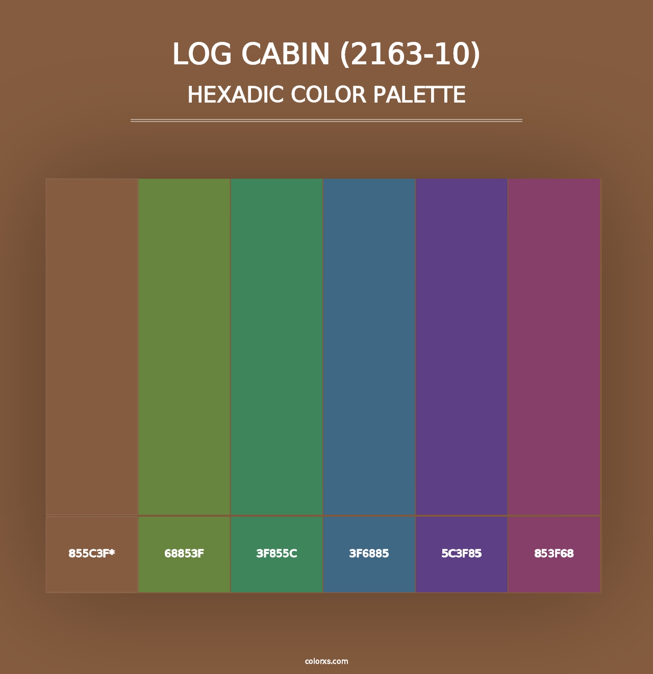 Log Cabin (2163-10) - Hexadic Color Palette