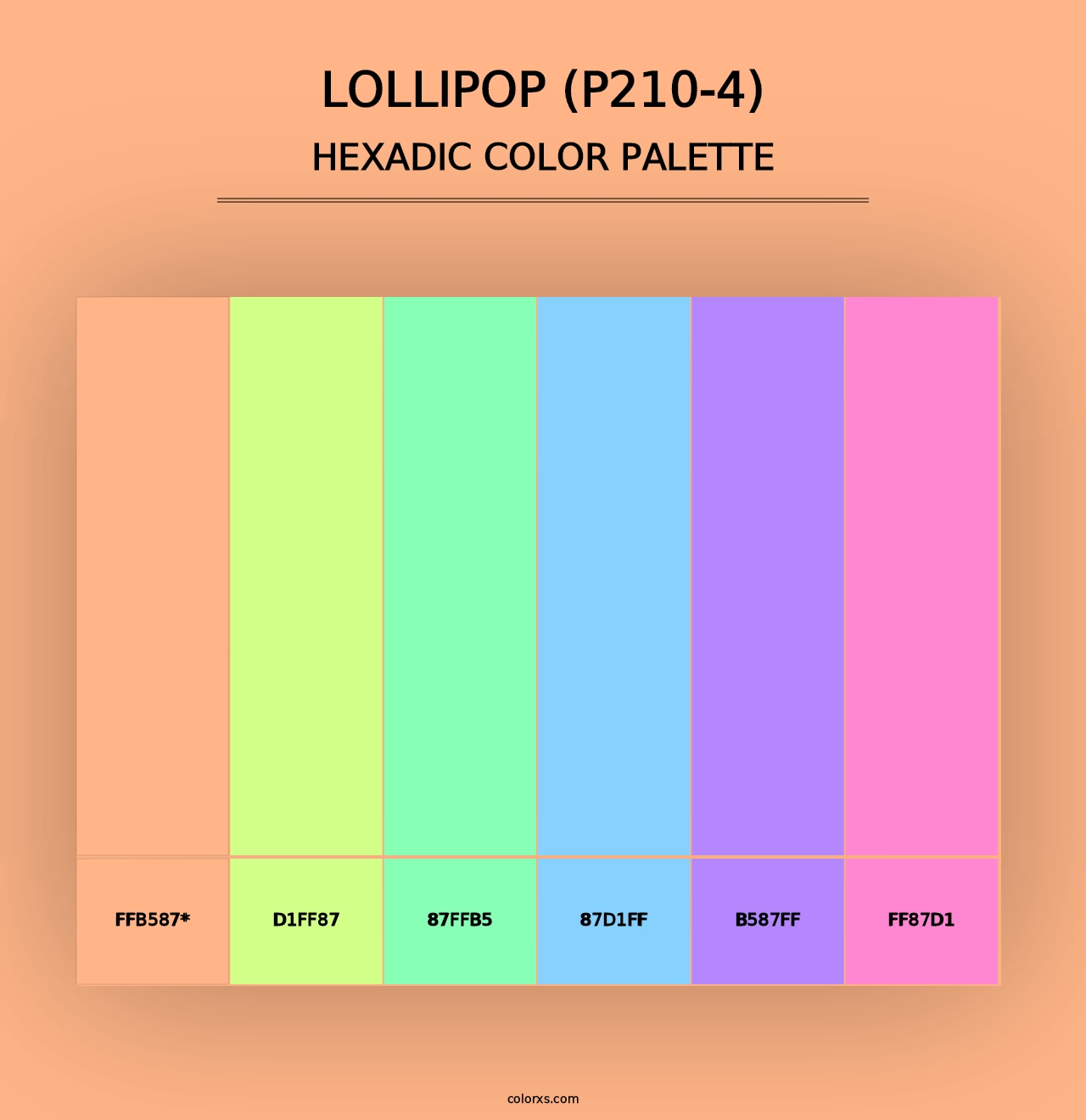 Lollipop (P210-4) - Hexadic Color Palette