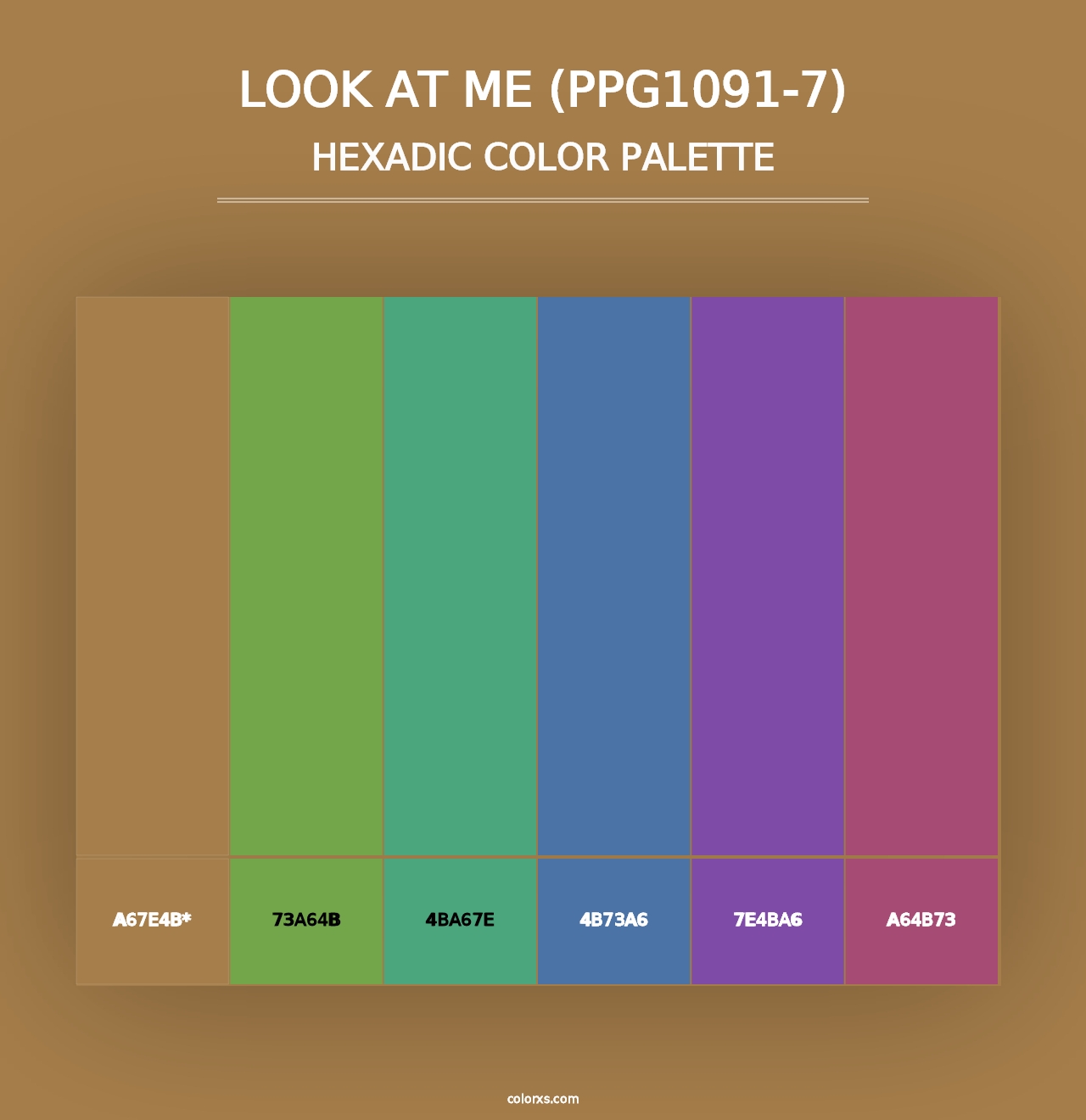 Look At Me (PPG1091-7) - Hexadic Color Palette