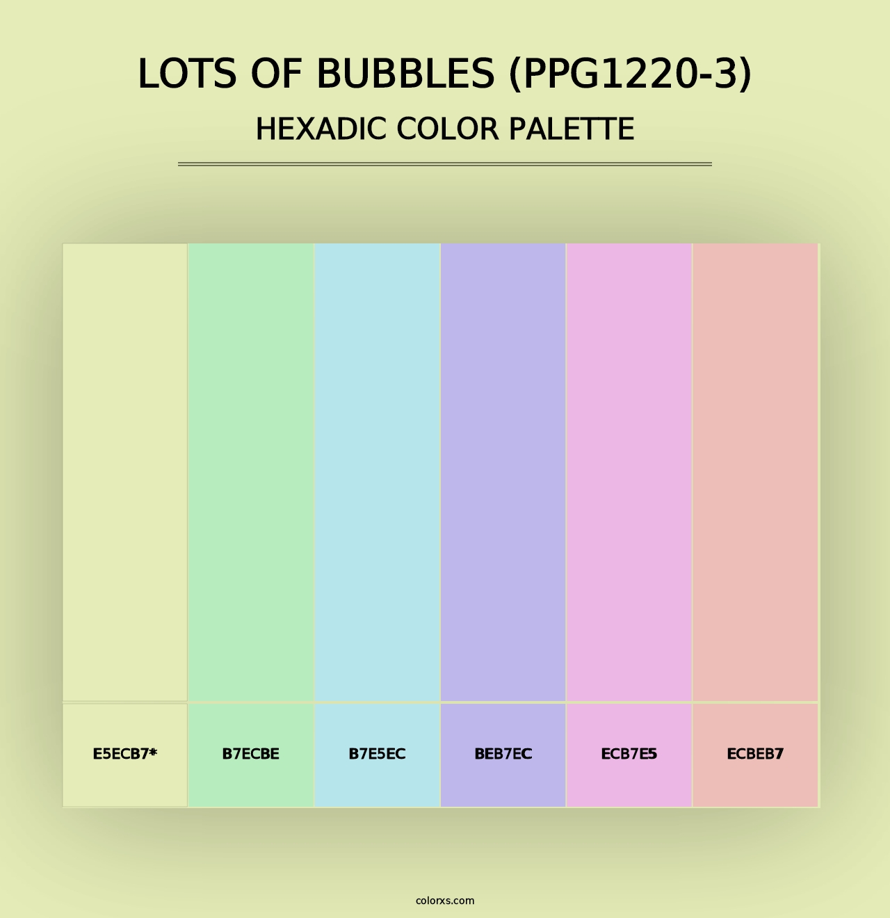 Lots Of Bubbles (PPG1220-3) - Hexadic Color Palette