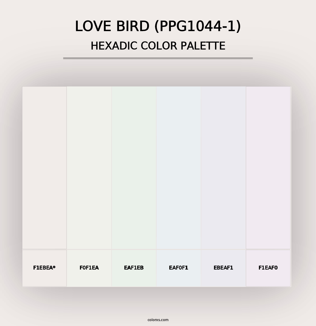 Love Bird (PPG1044-1) - Hexadic Color Palette