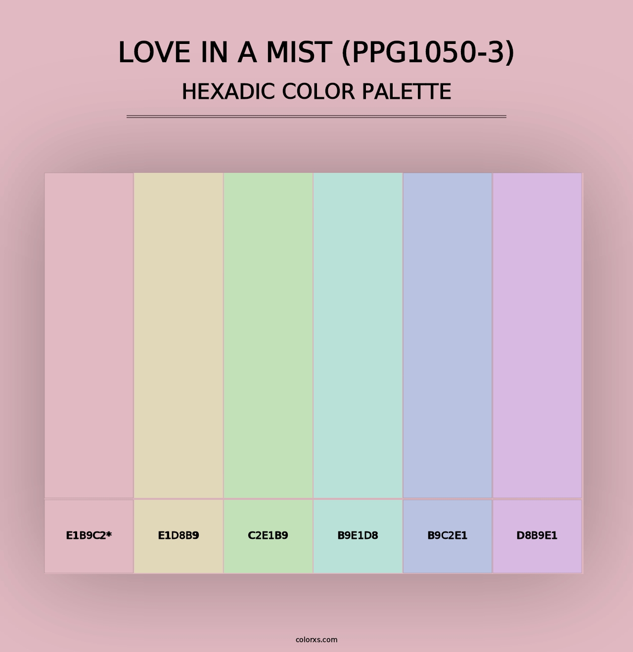 Love In A Mist (PPG1050-3) - Hexadic Color Palette