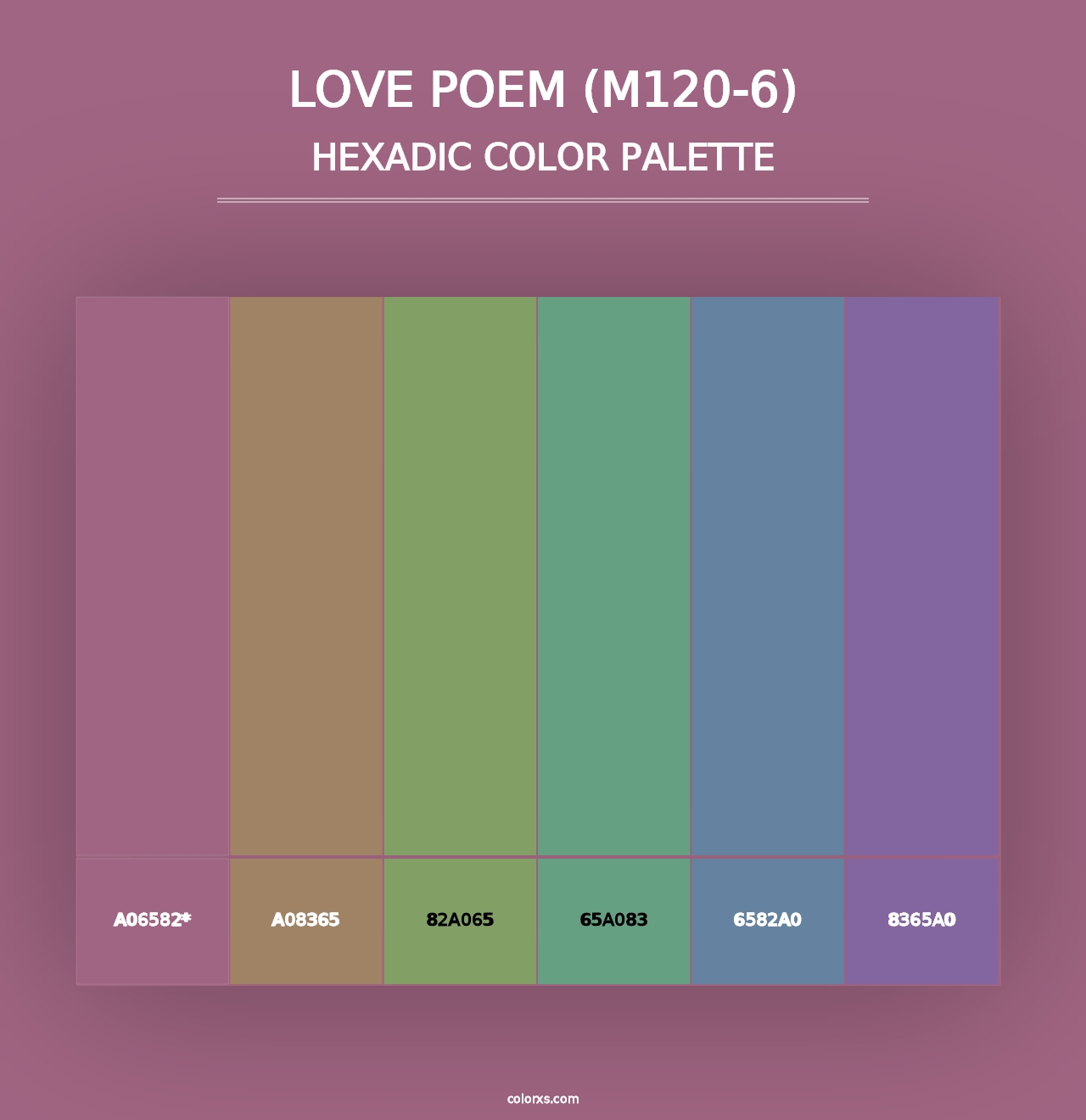 Love Poem (M120-6) - Hexadic Color Palette