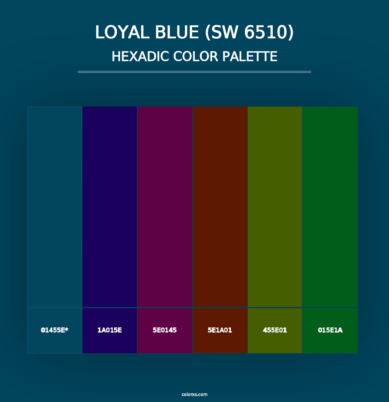 Loyal Blue (SW 6510) - Hexadic Color Palette