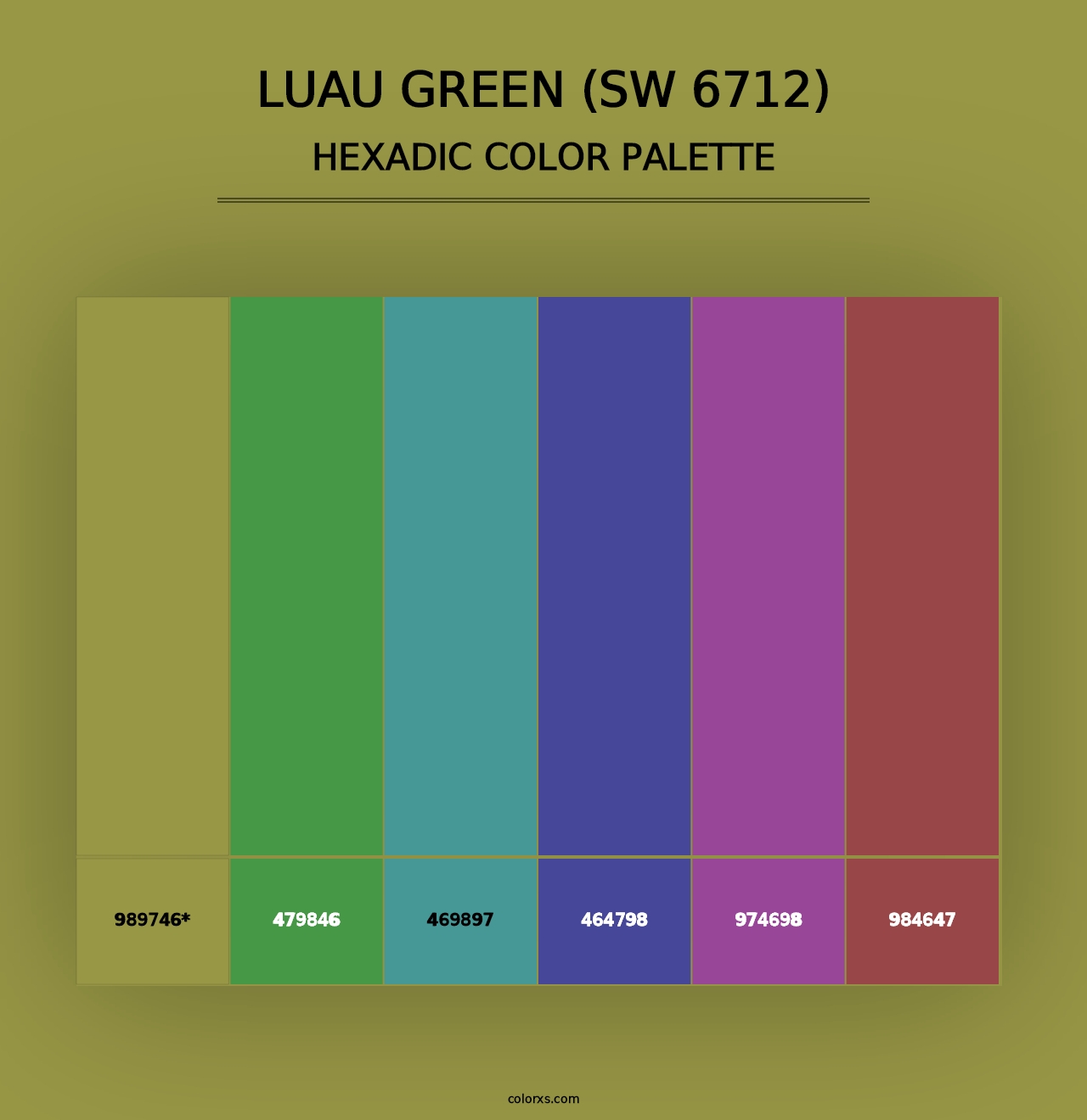 Luau Green (SW 6712) - Hexadic Color Palette