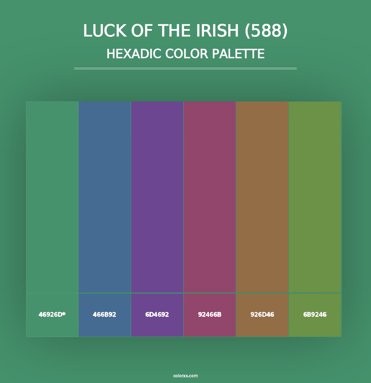 Luck of the Irish (588) - Hexadic Color Palette