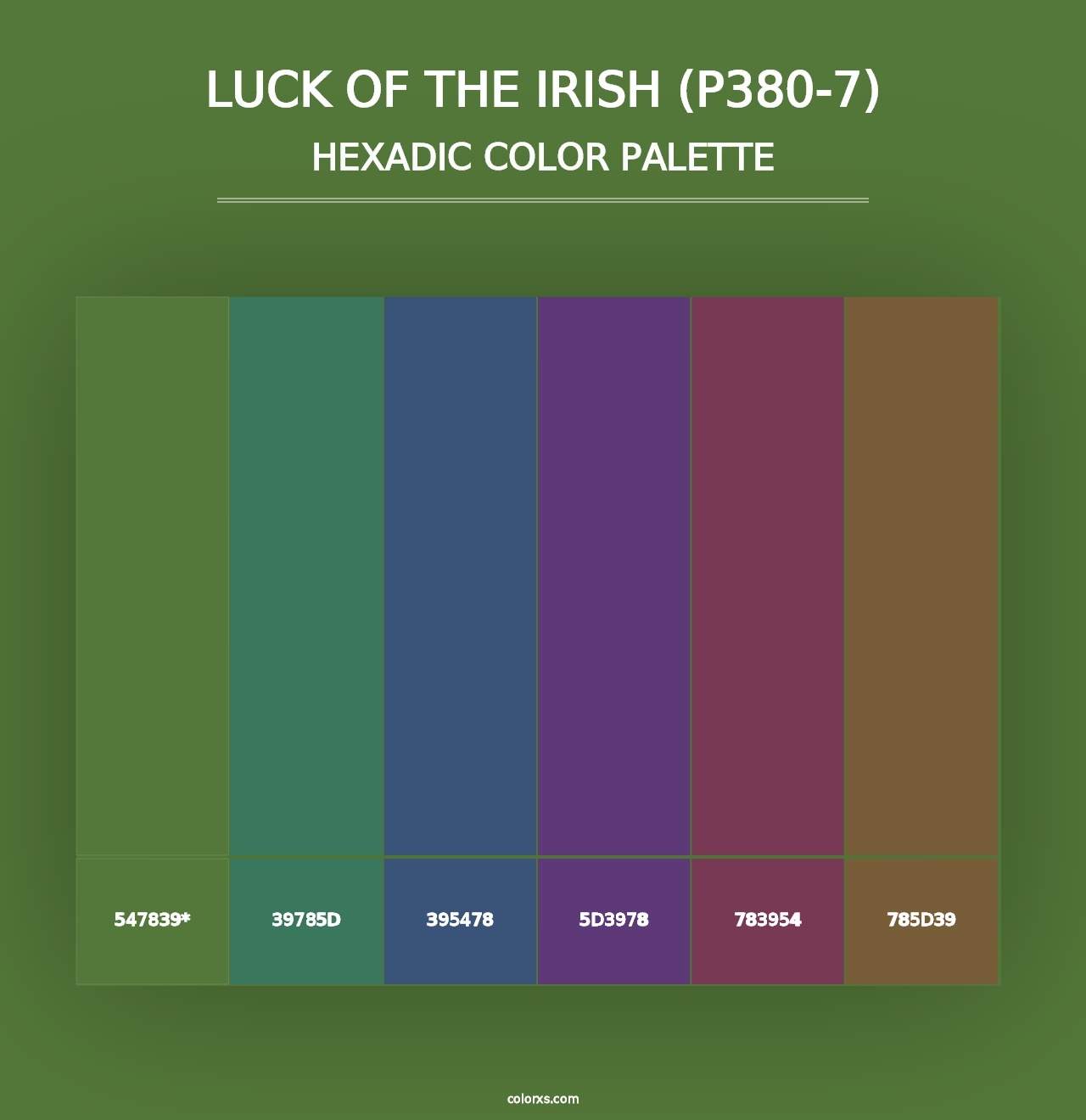 Luck Of The Irish (P380-7) - Hexadic Color Palette