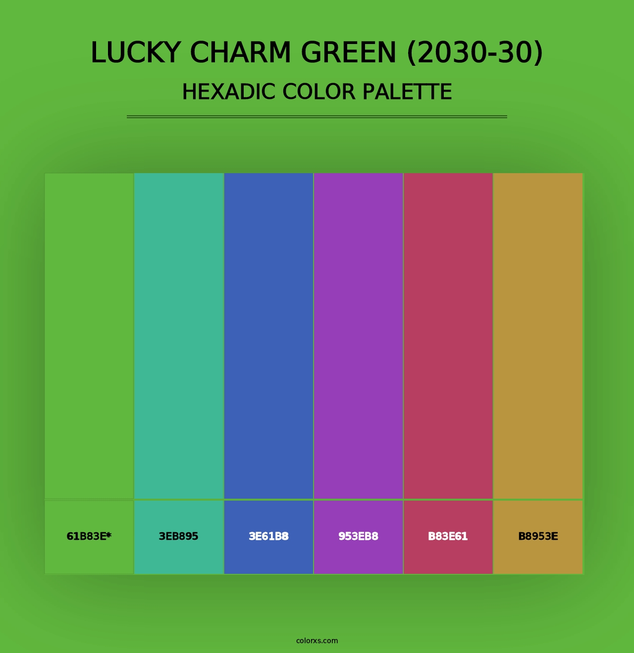 Lucky Charm Green (2030-30) - Hexadic Color Palette