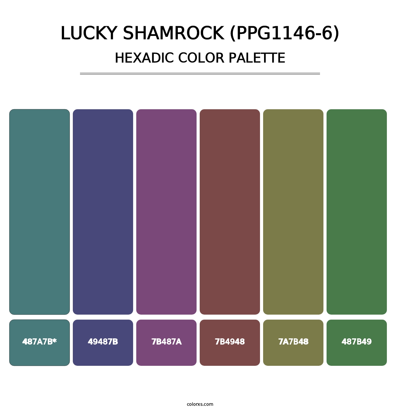 Lucky Shamrock (PPG1146-6) - Hexadic Color Palette