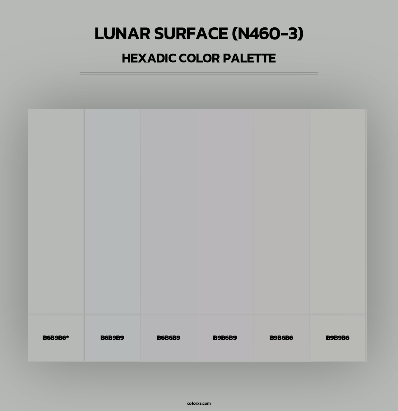 Lunar Surface (N460-3) - Hexadic Color Palette