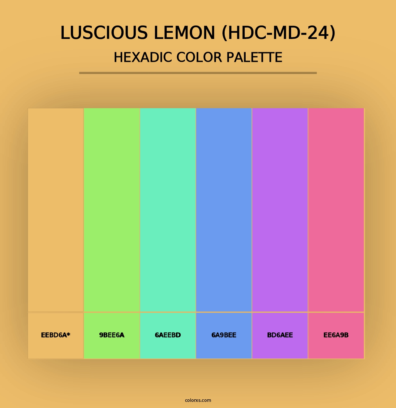 Luscious Lemon (HDC-MD-24) - Hexadic Color Palette