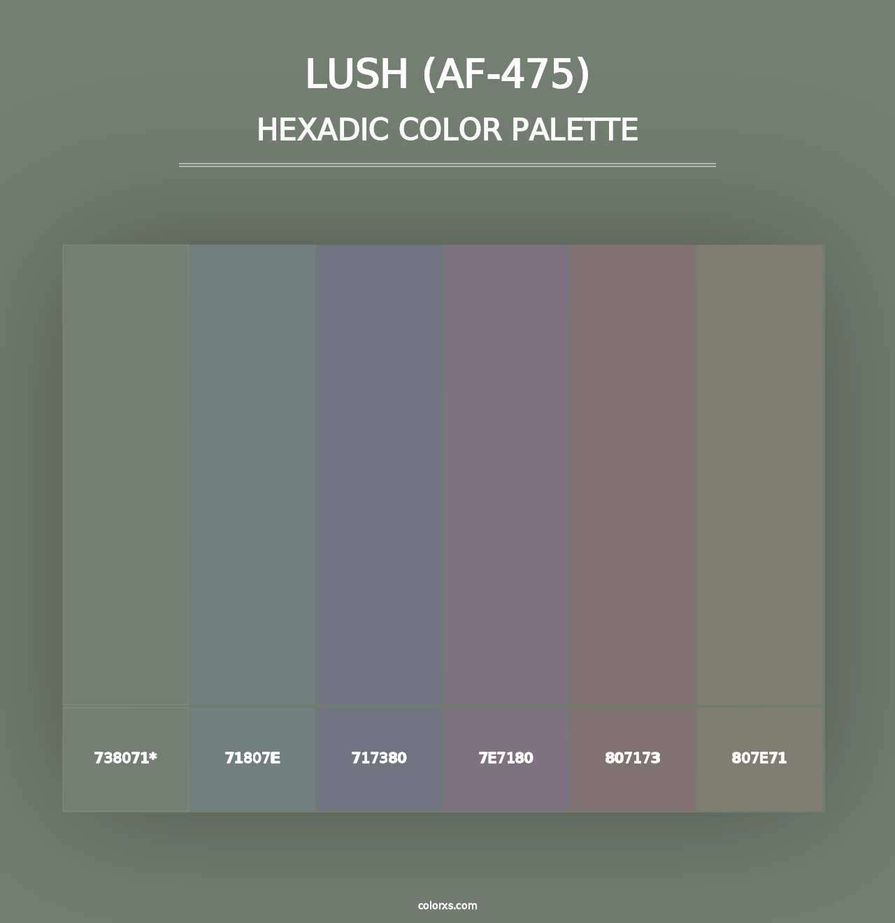 Lush (AF-475) - Hexadic Color Palette