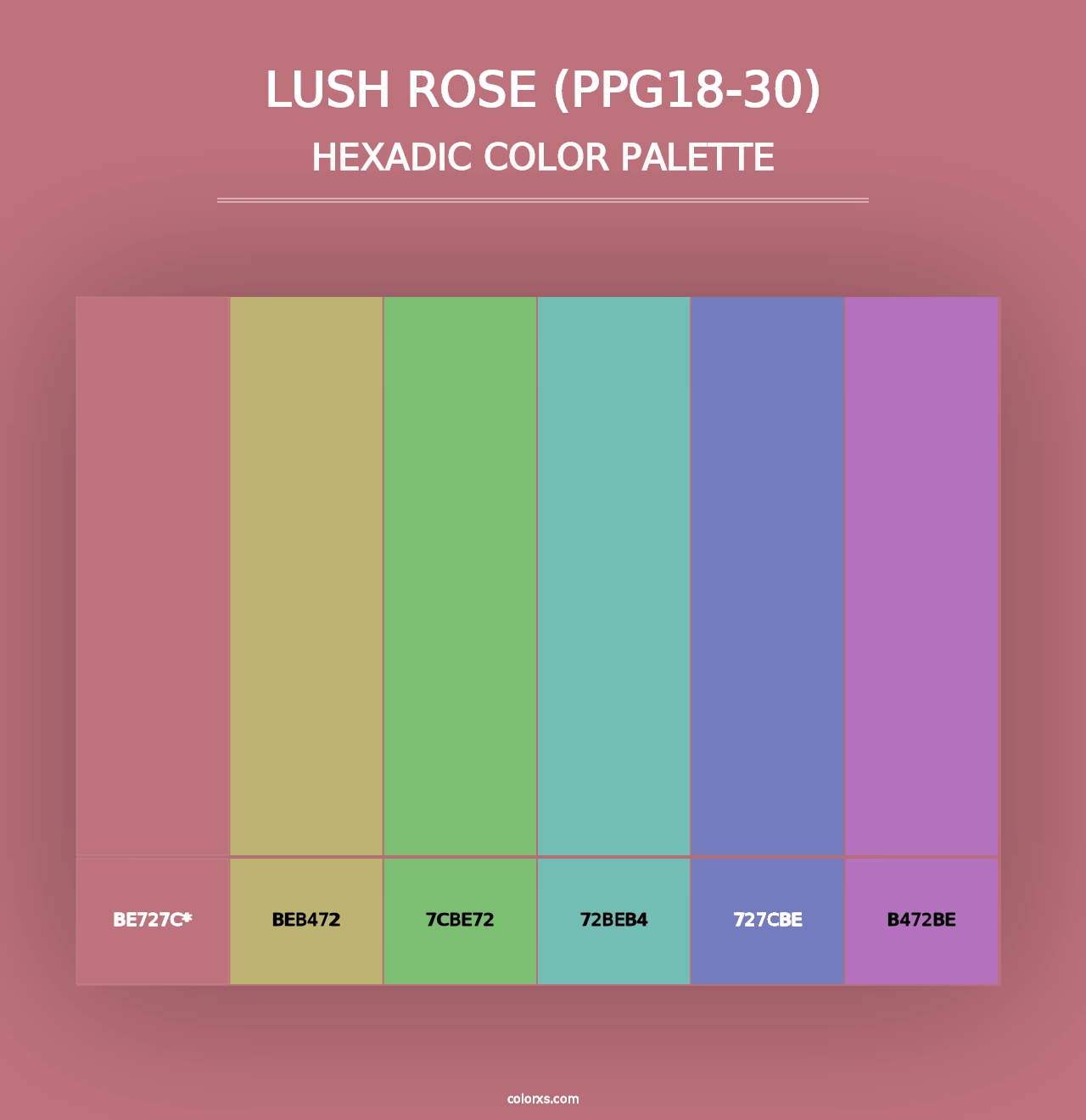 Lush Rose (PPG18-30) - Hexadic Color Palette